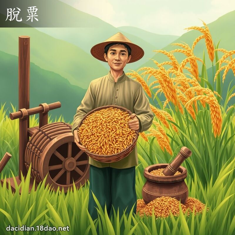 脫粟 - 國語大辭典配圖