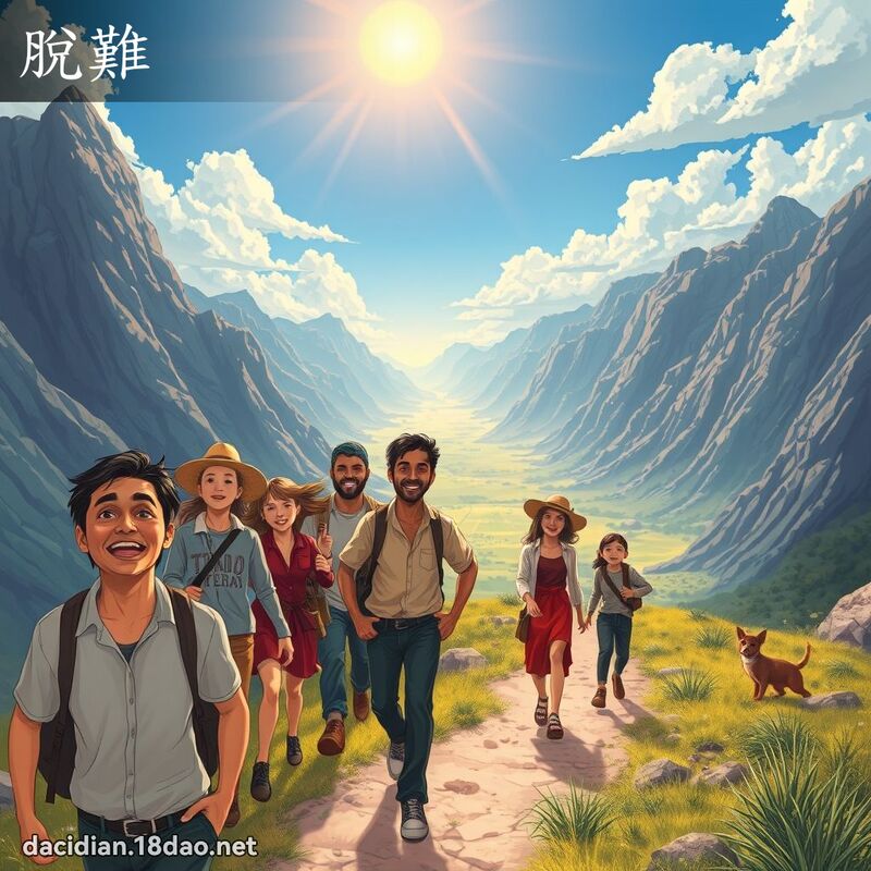 脫難 - 國語大辭典配圖