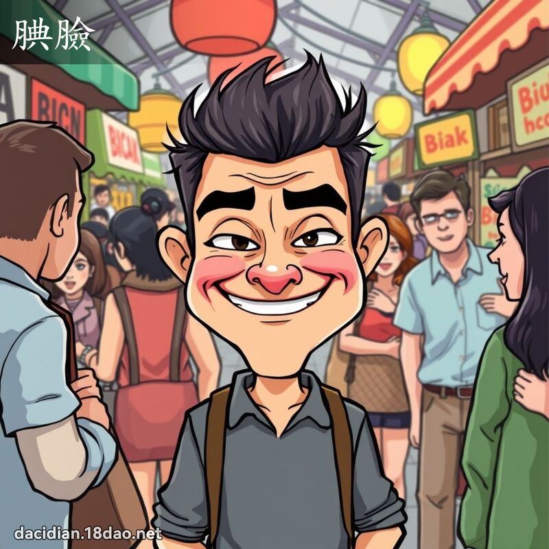 腆臉 - 國語大辭典配圖