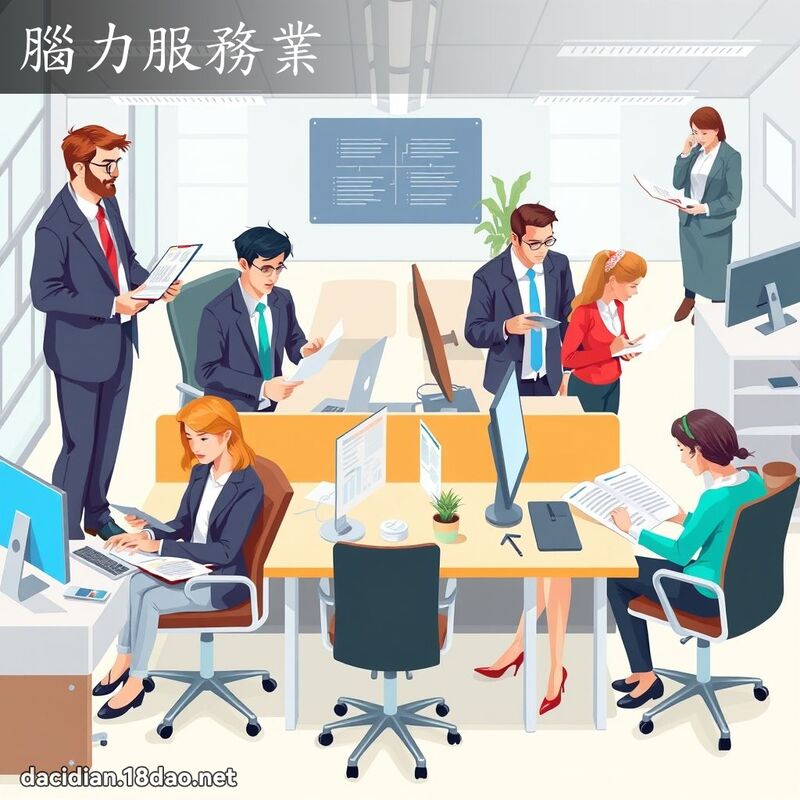 腦力服務業 - 國語大辭典配圖