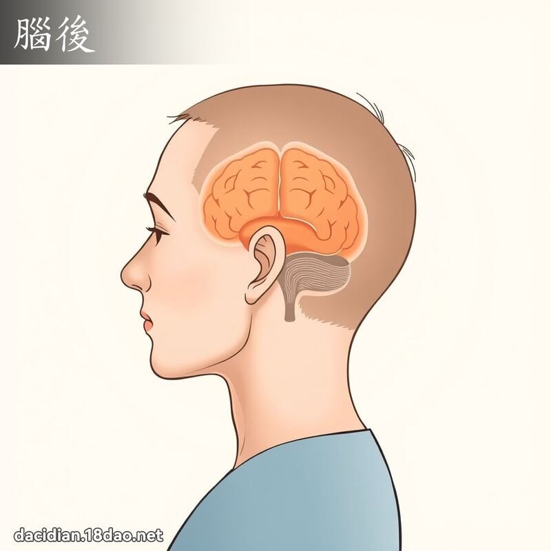 腦後 - 國語大辭典配圖