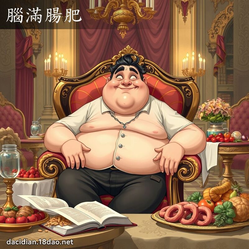 脑满肠肥 - 国语大辞典配图