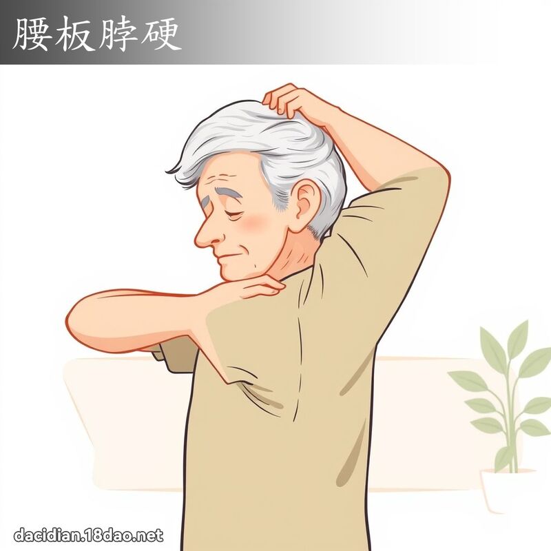 腰板脖硬 - 國語大辭典配圖