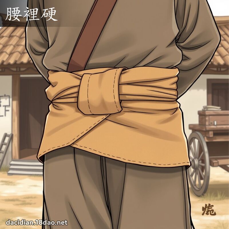 腰裡硬 - 國語大辭典配圖