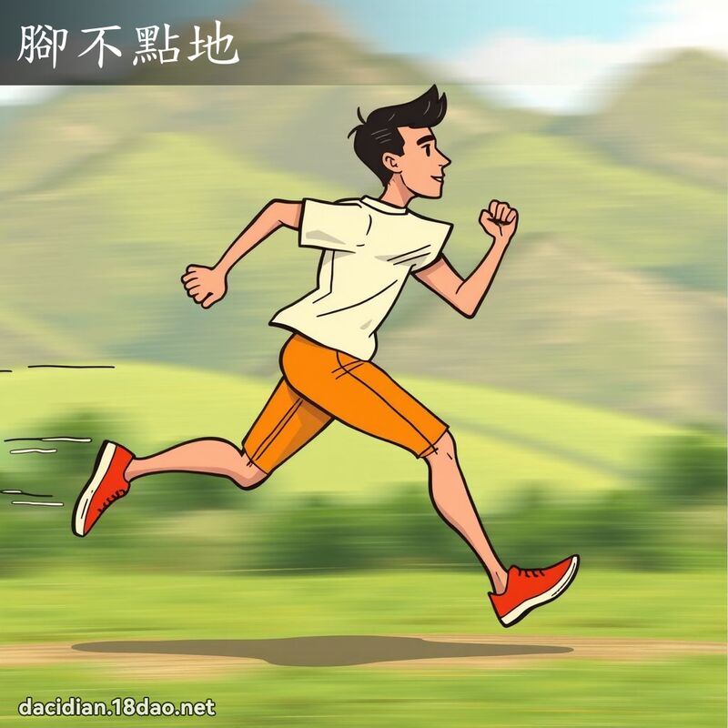 腳不點地 - 國語大辭典配圖