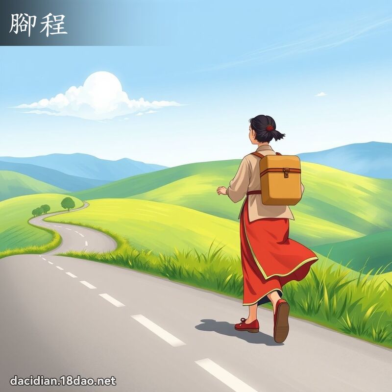 腳程 - 國語大辭典配圖