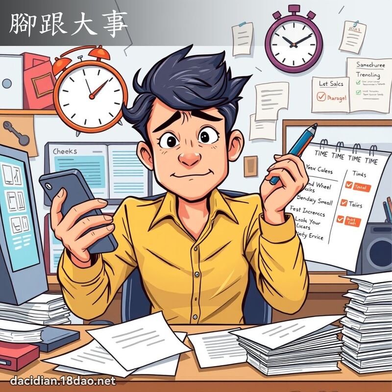 腳跟大事 - 國語大辭典配圖
