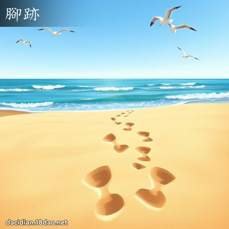 腳跡 - 國語大辭典配圖