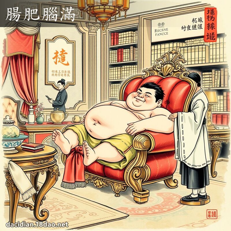 腸肥腦滿 - 國語大辭典配圖