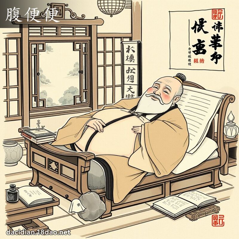腹便便 - 国语大辞典配图