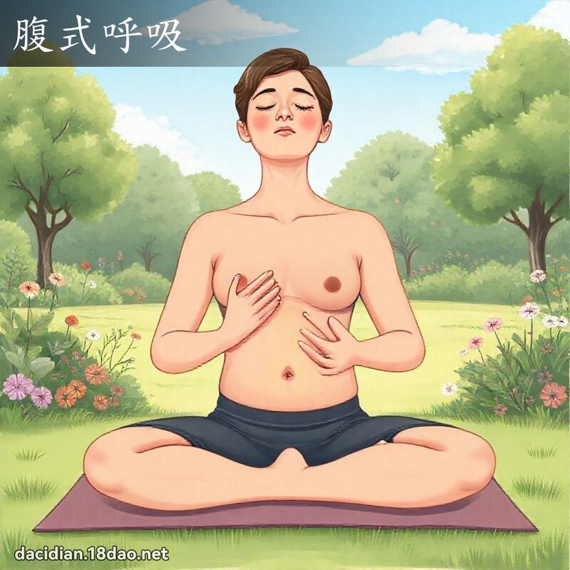 腹式呼吸 - 国语大辞典配图