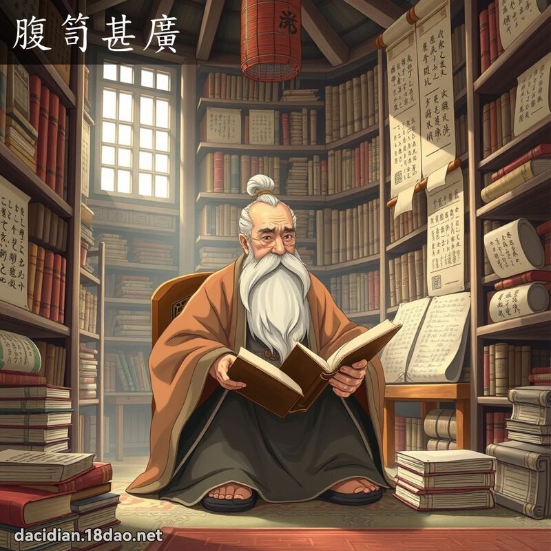 腹笥甚廣 - 國語大辭典配圖