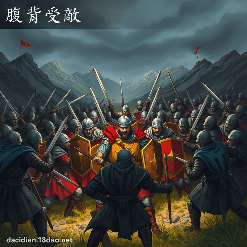腹背受敵 - 國語大辭典配圖