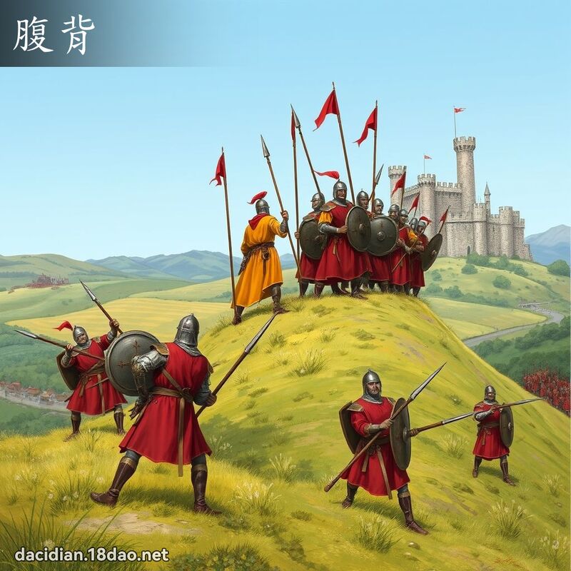 腹背 - 国语大辞典配图