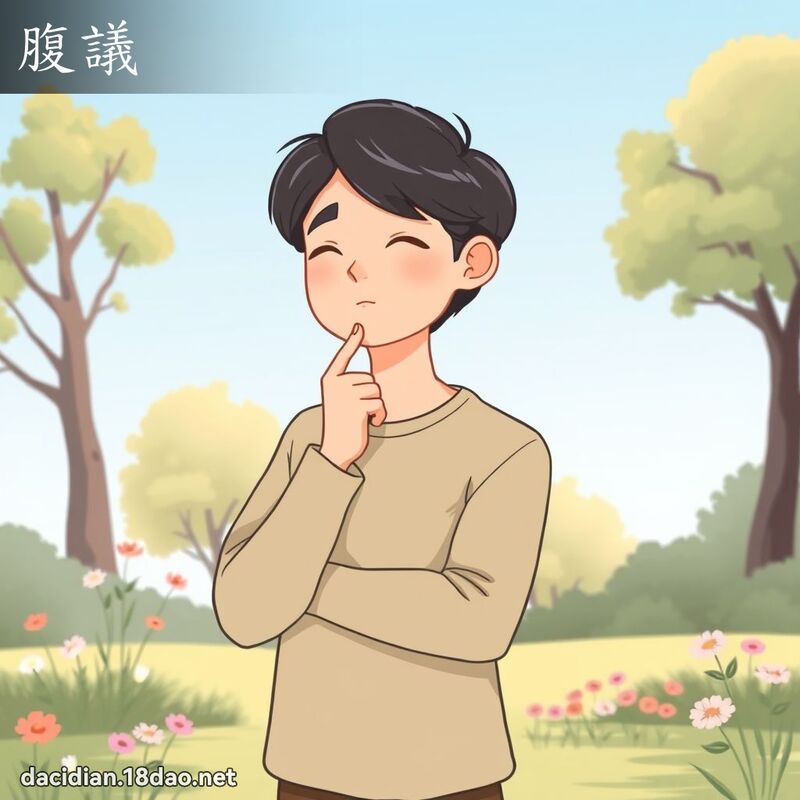 腹议 - 国语大辞典配图