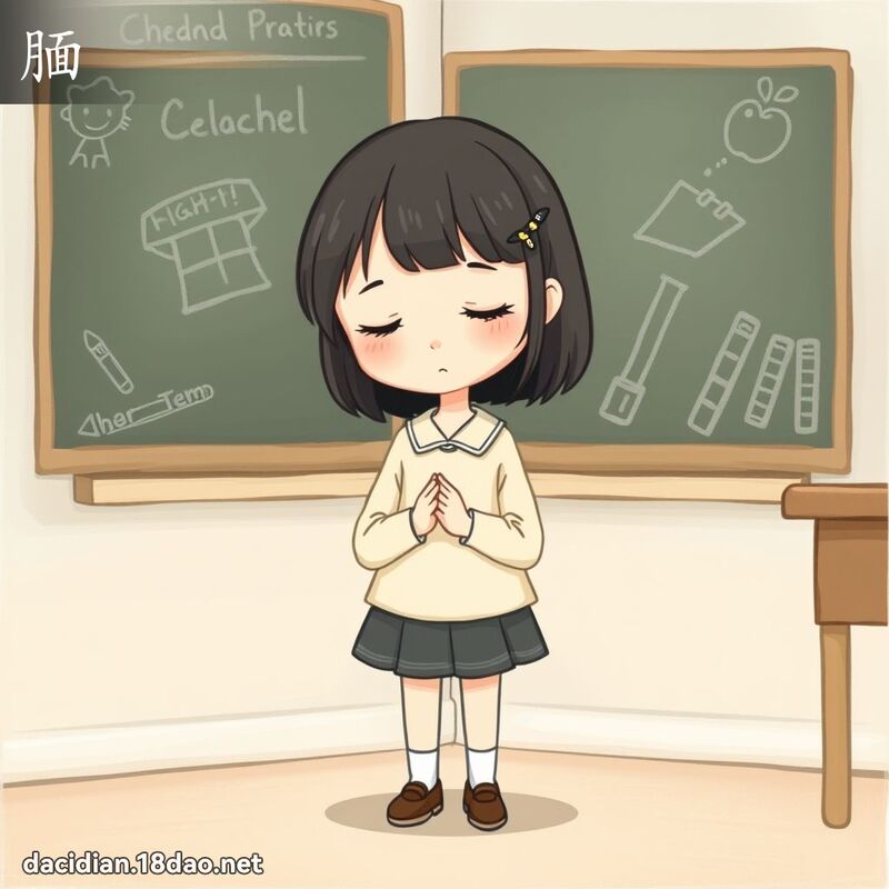 腼 - 国语大辞典配图