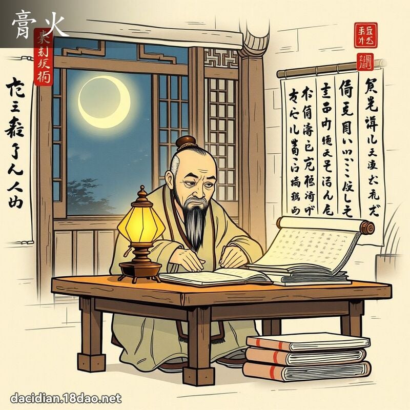 膏火 - 国语大辞典配图
