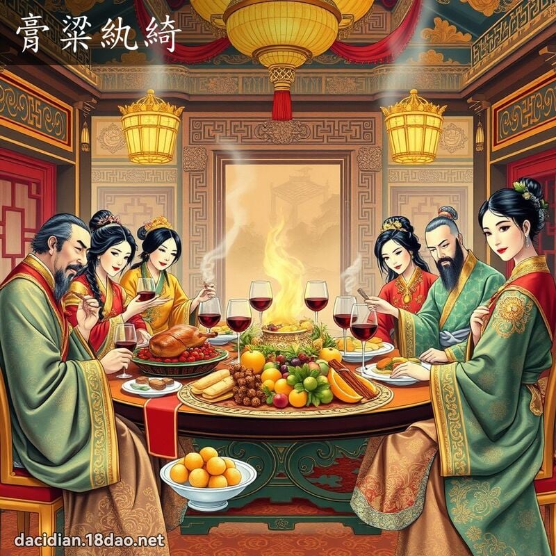 膏粱紈綺 - 國語大辭典配圖