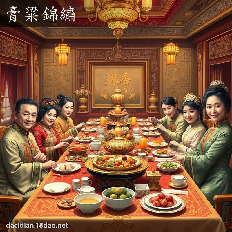 膏粱锦绣 - 国语大辞典配图