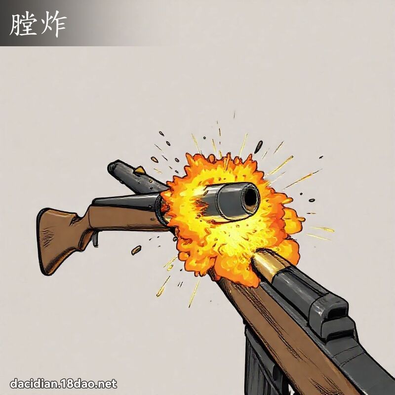 膛炸 - 国语大辞典配图