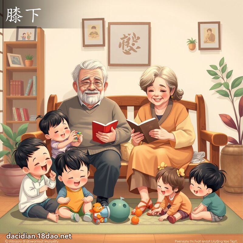 膝下 - 国语大辞典配图