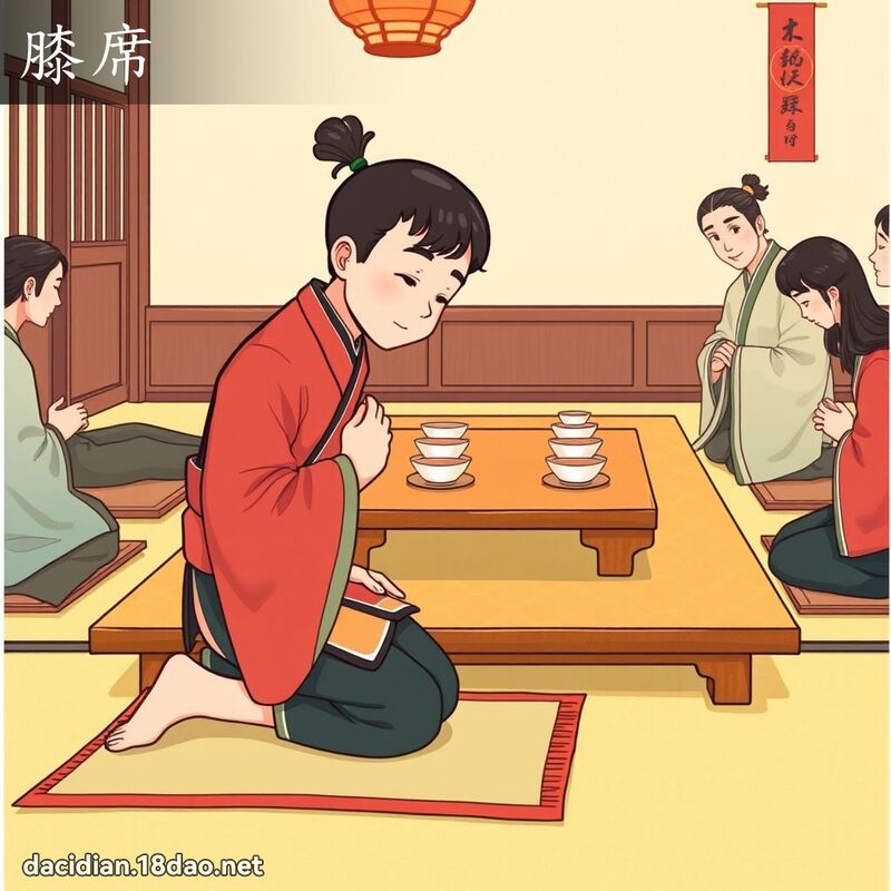 膝席 - 国语大辞典配图