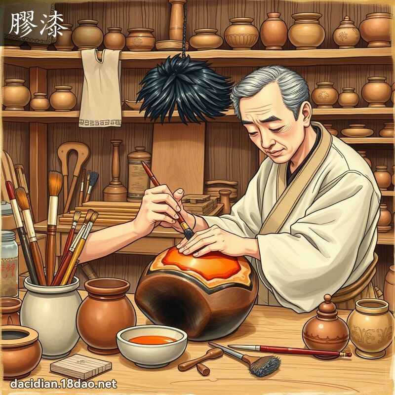 膠漆 - 國語大辭典配圖
