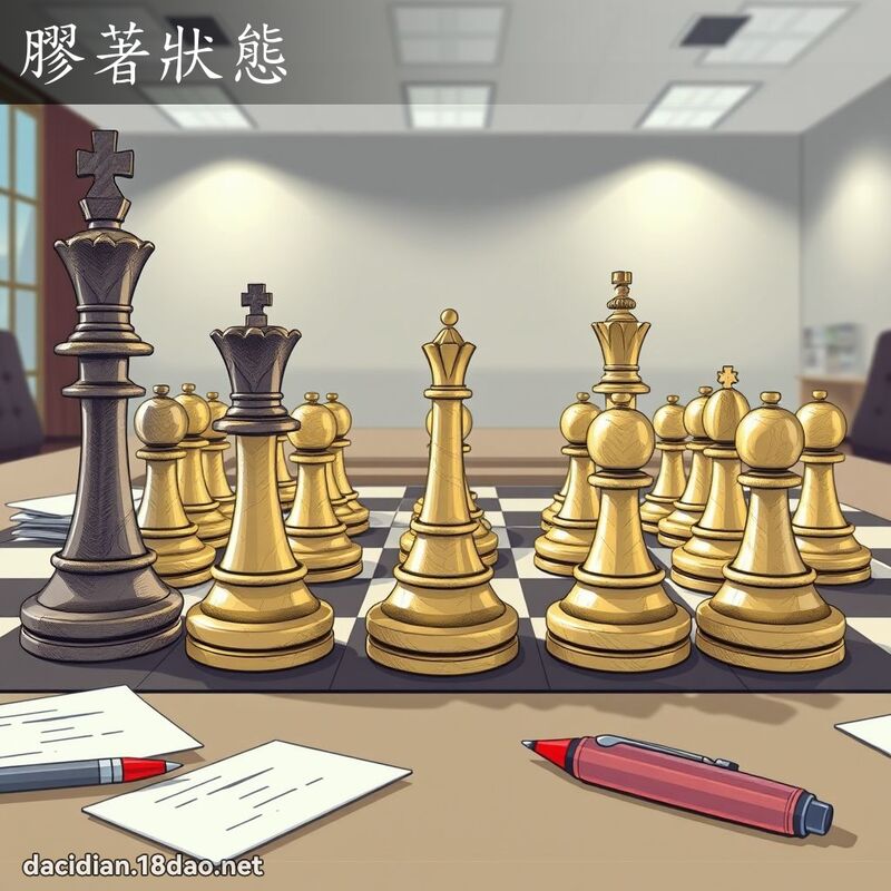 膠著狀態 - 國語大辭典配圖