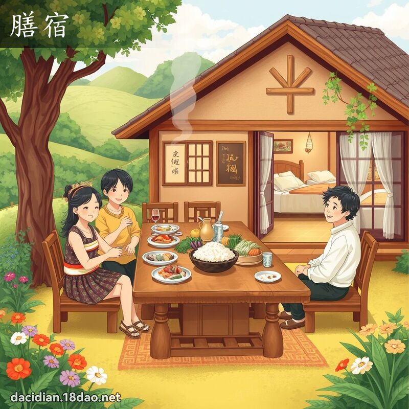 膳宿 - 国语大辞典配图