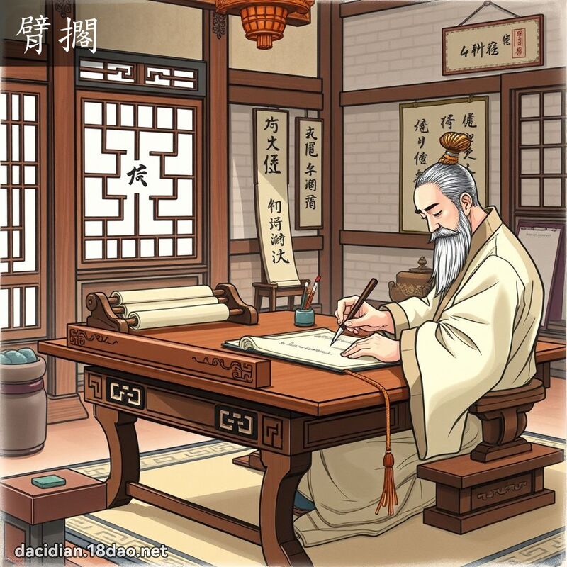 臂擱 - 國語大辭典配圖