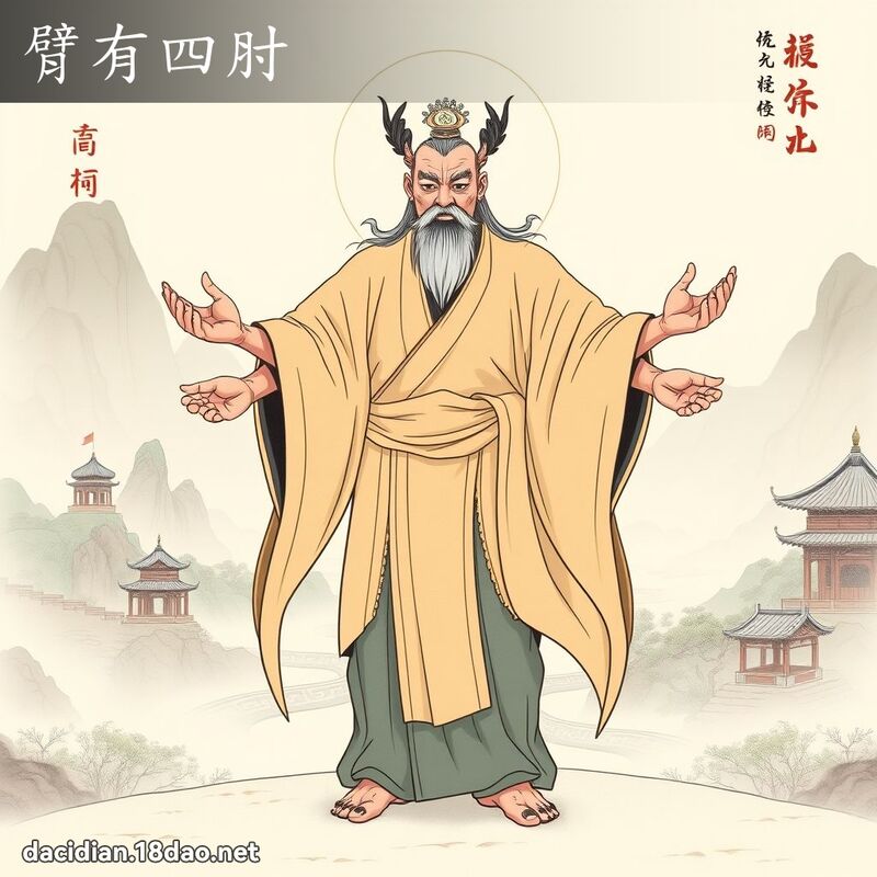 臂有四肘 - 国语大辞典配图
