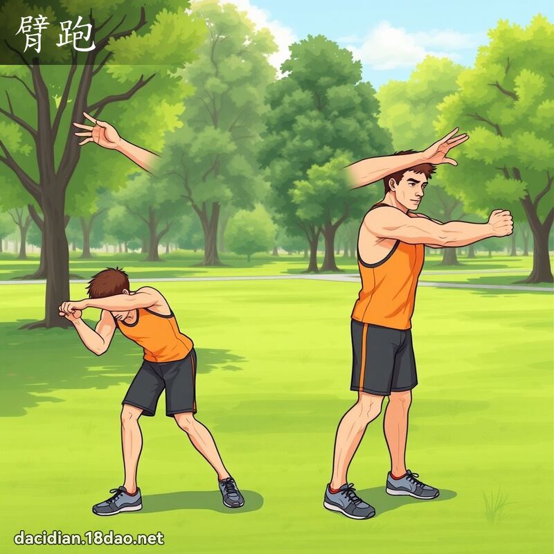 臂跑 - 國語大辭典配圖