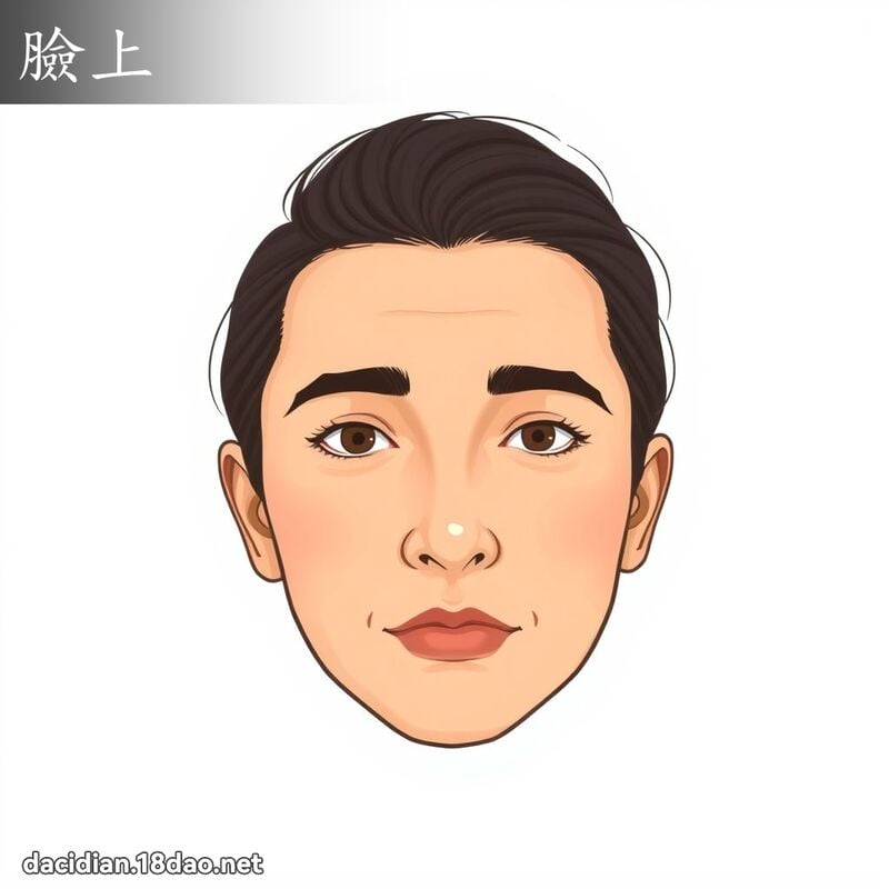 脸上 - 国语大辞典配图