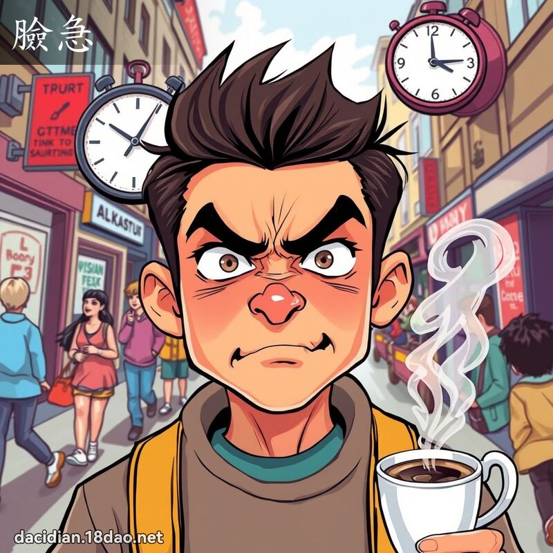 脸急 - 国语大辞典配图