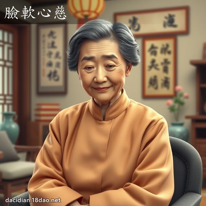 臉軟心慈 - 國語大辭典配圖