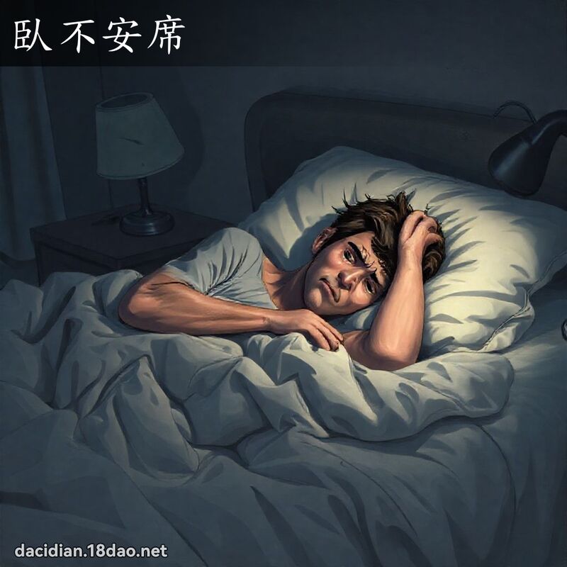 臥不安席 - 國語大辭典配圖