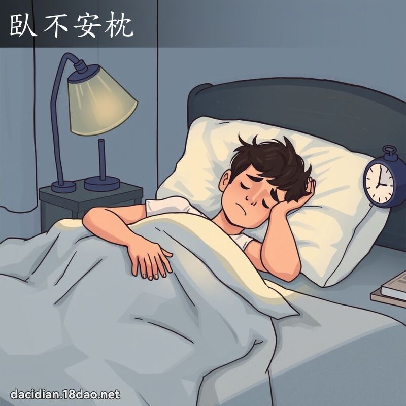 臥不安枕 - 國語大辭典配圖