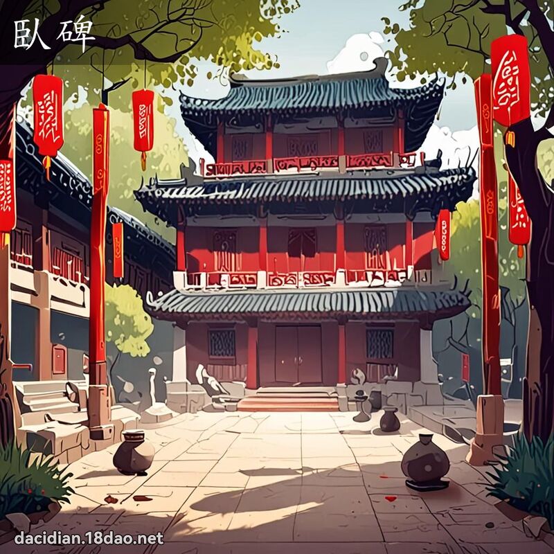 臥碑 - 國語大辭典配圖