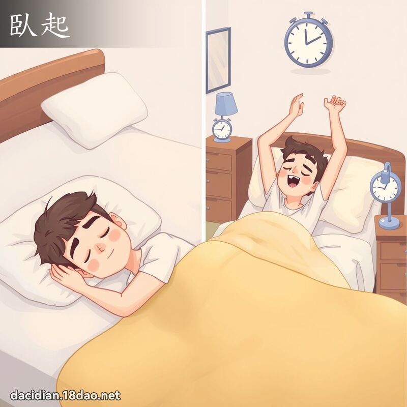 臥起 - 國語大辭典配圖