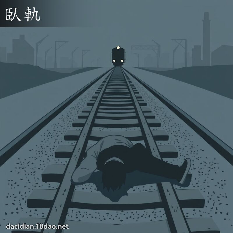 臥軌 - 國語大辭典配圖