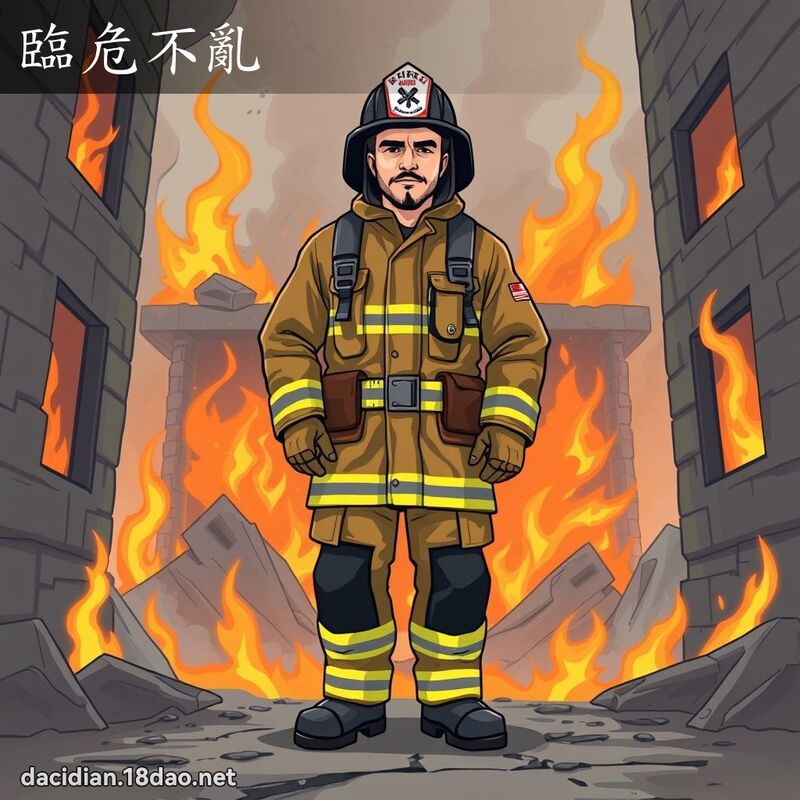 臨危不亂 - 國語大辭典配圖