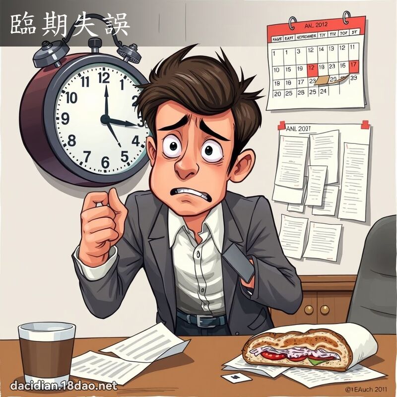 臨期失誤 - 國語大辭典配圖
