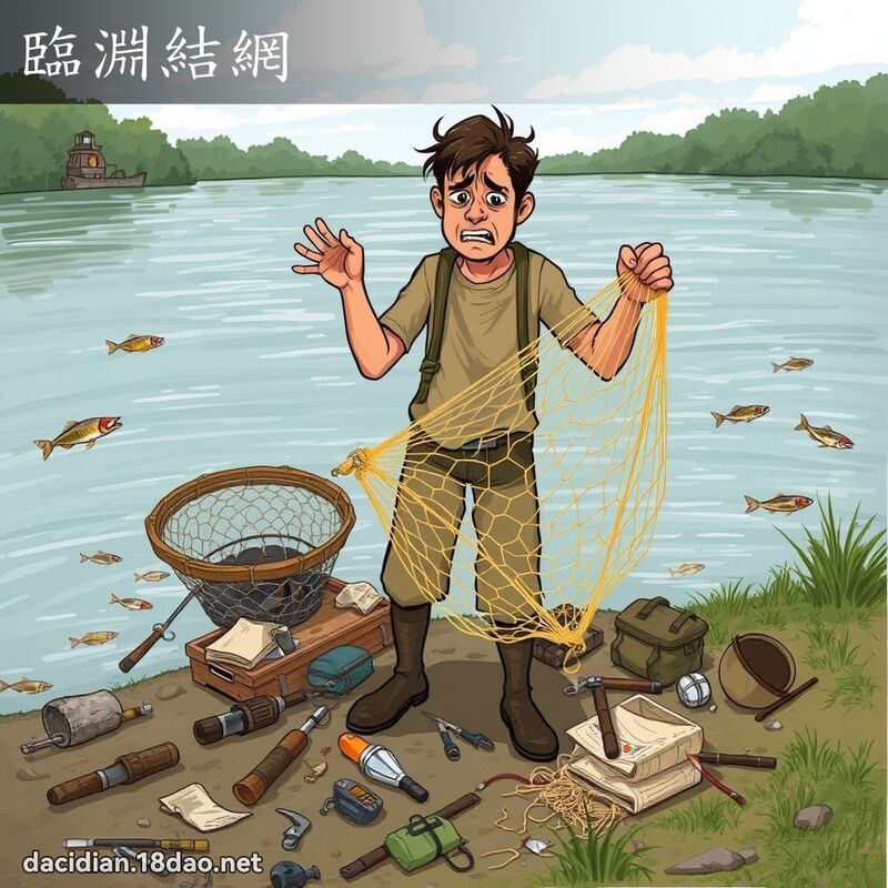 臨淵結網 - 國語大辭典配圖
