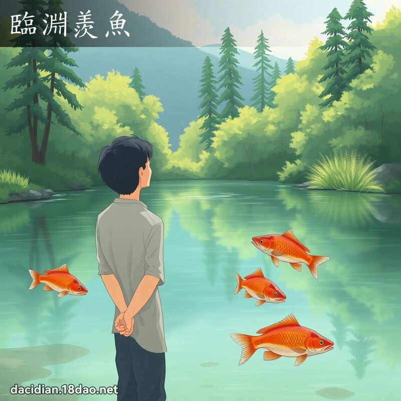 臨淵羨魚 - 國語大辭典配圖