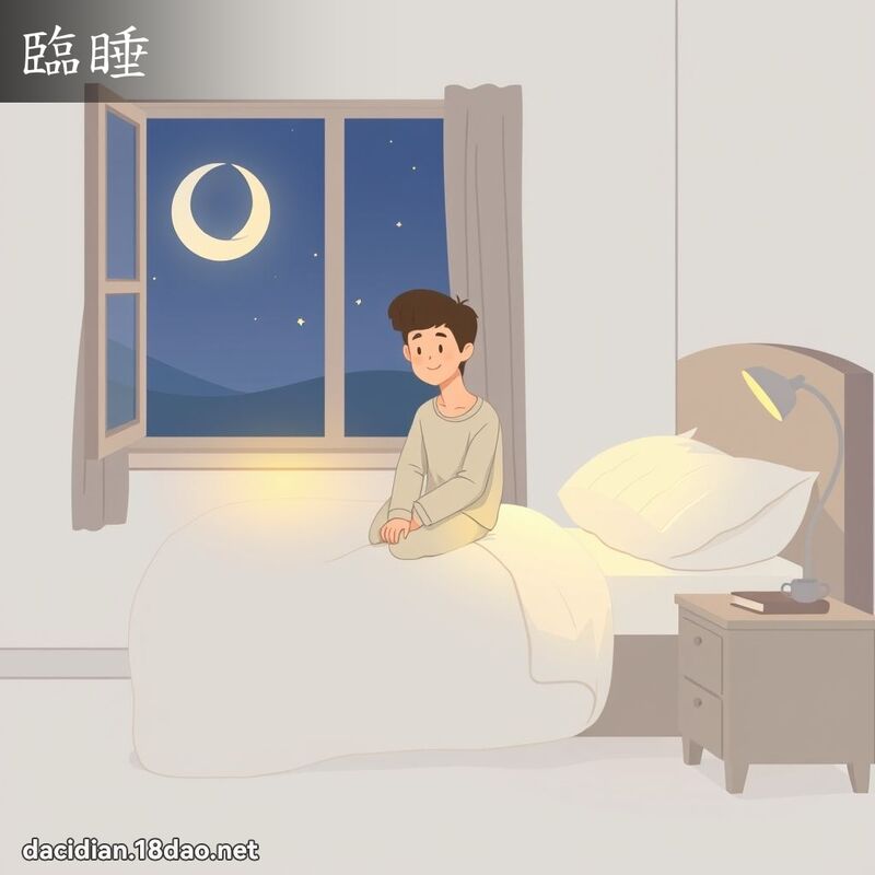 臨睡 - 國語大辭典配圖