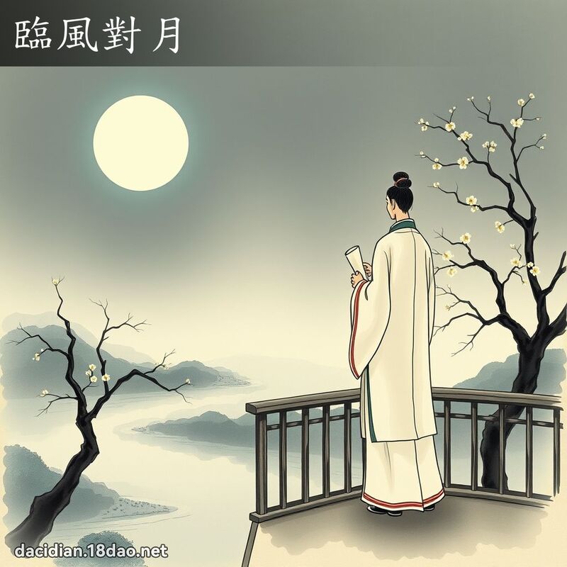 臨風對月 - 國語大辭典配圖