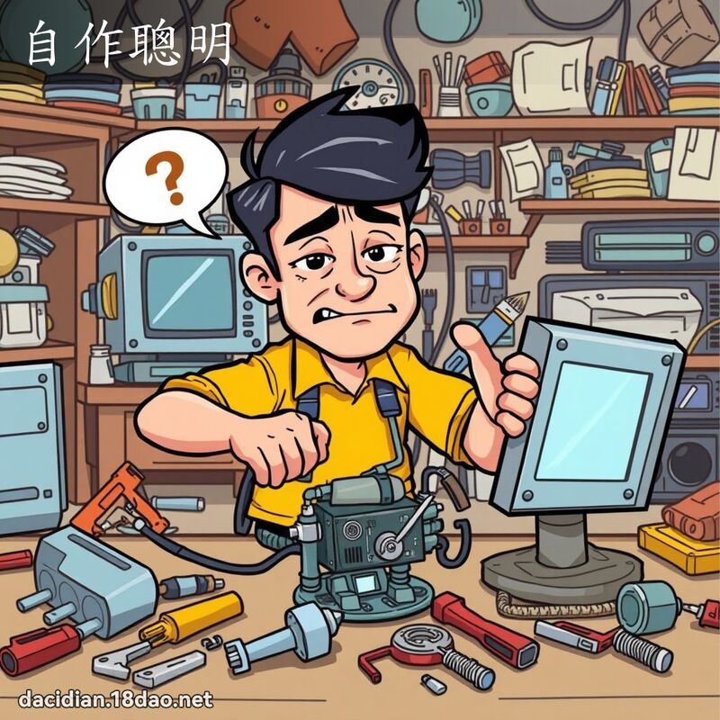 自作聪明 - 国语大辞典配图
