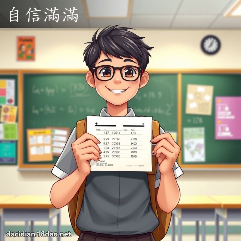 自信滿滿 - 國語大辭典配圖