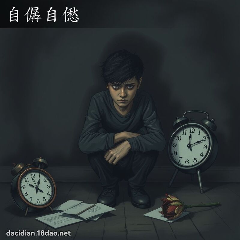 自僝自僽 - 國語大辭典配圖
