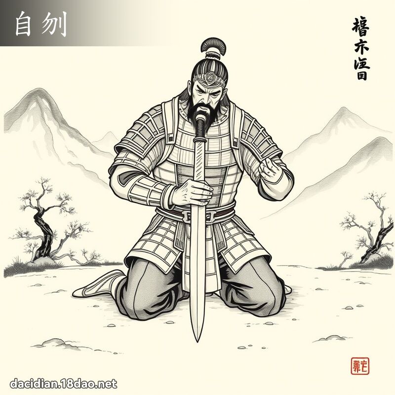 自刎 - 國語大辭典配圖